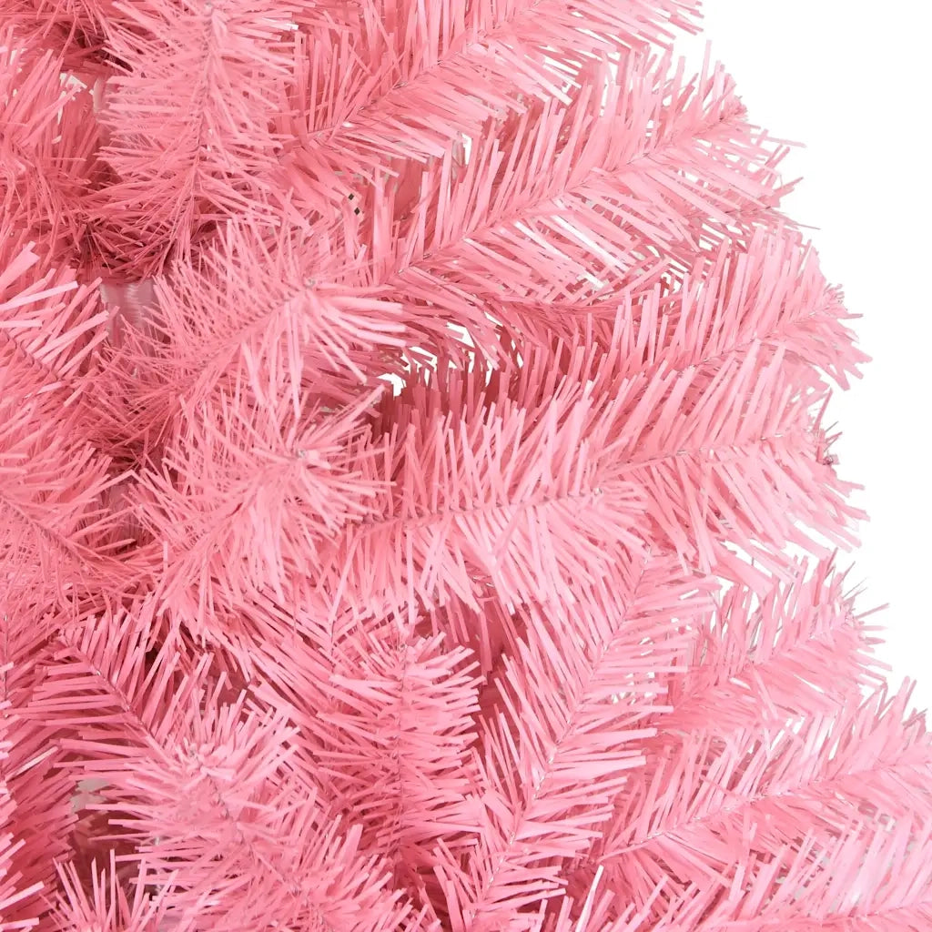 Albero di Natale Artificiale Sottile con Base Rosa 210 cm PVC 320999