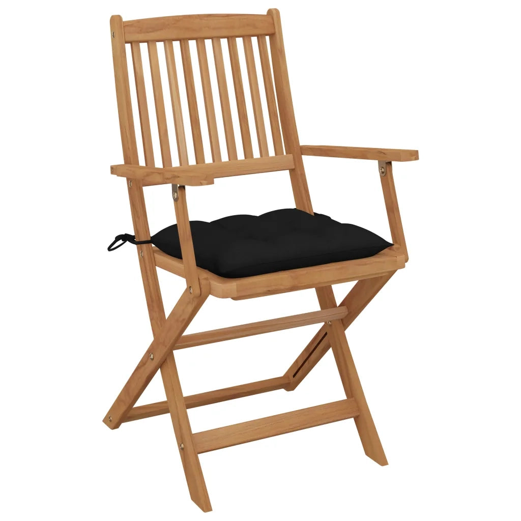 Sedie da Giardino Pieghevoli 6 pz con Cuscini Massello Acacia cod mxl 38910