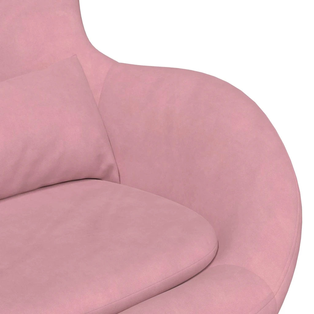 Divano Sedia-Poltrona uovo Rosa Velluto