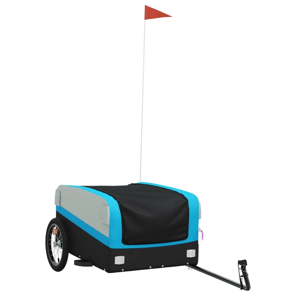 Rimorchio da Bici Nero e Blu 45 kg in Ferro CFW5415795
