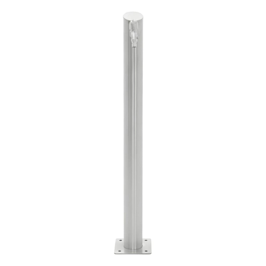 Fontana da giardino a colonna esterno tiglio acciaio inox spazzolato h 95 cm *** confezione 1
