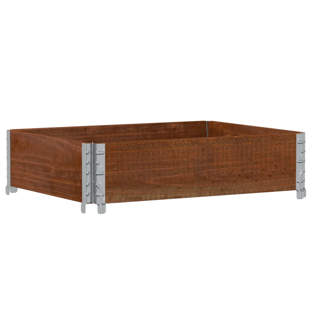 vidaXL Fioriera da Giardino Marrone 80x60 cm Legno Massello di Pino