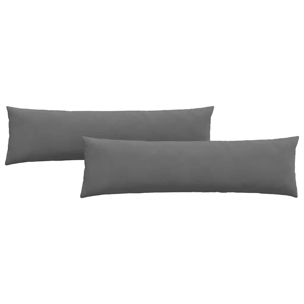 Cuscini da Divano 2 pcs Grigio scuro 145 x 40 cm Tessuto