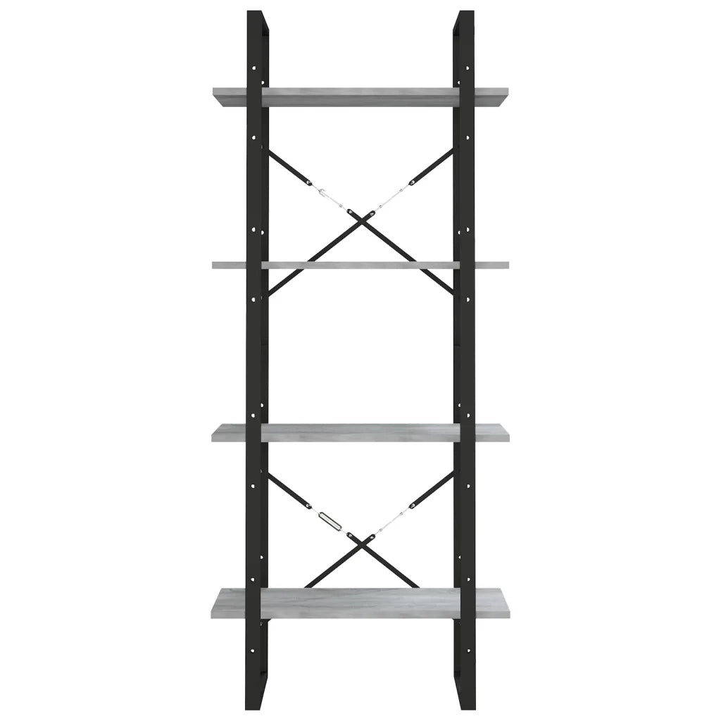 Libreria 4 Ripiani Grigio Sonoma 60x30x140 cm Legno Multistrato