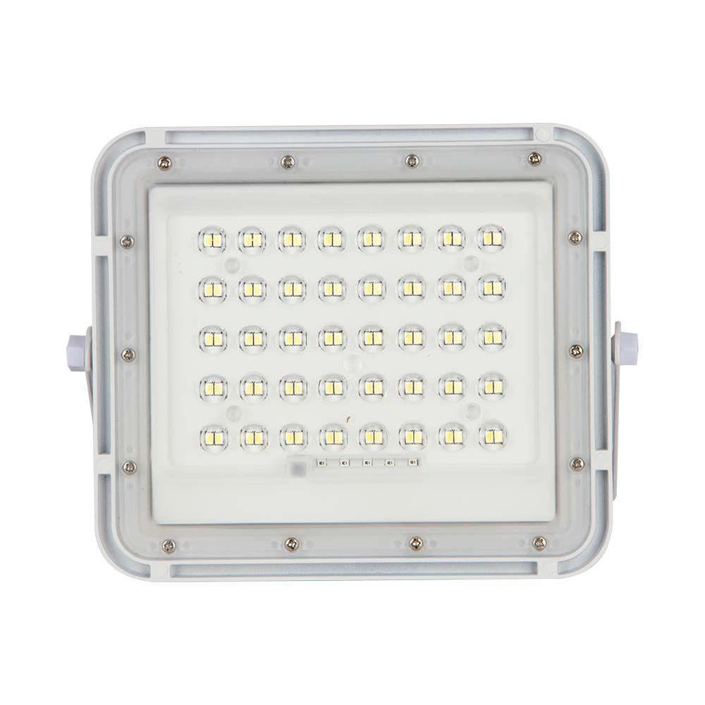 Faro solare LED V-TAC 10W 6400K 800lm telecomando IP65 bianco