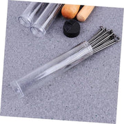 Set di aghi per vilt in metallo con maniglia in legno - 30 pezzi - Grasso/Medio/Fino - Materiali di alta qualità - Aghi affilati e resistenti - Set di aghi per vilt