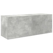 Mobiletto da bagno moderno a parete pratico contenitore 80 x 25 x 30 cm legno composito grigio cemento 02_0051272