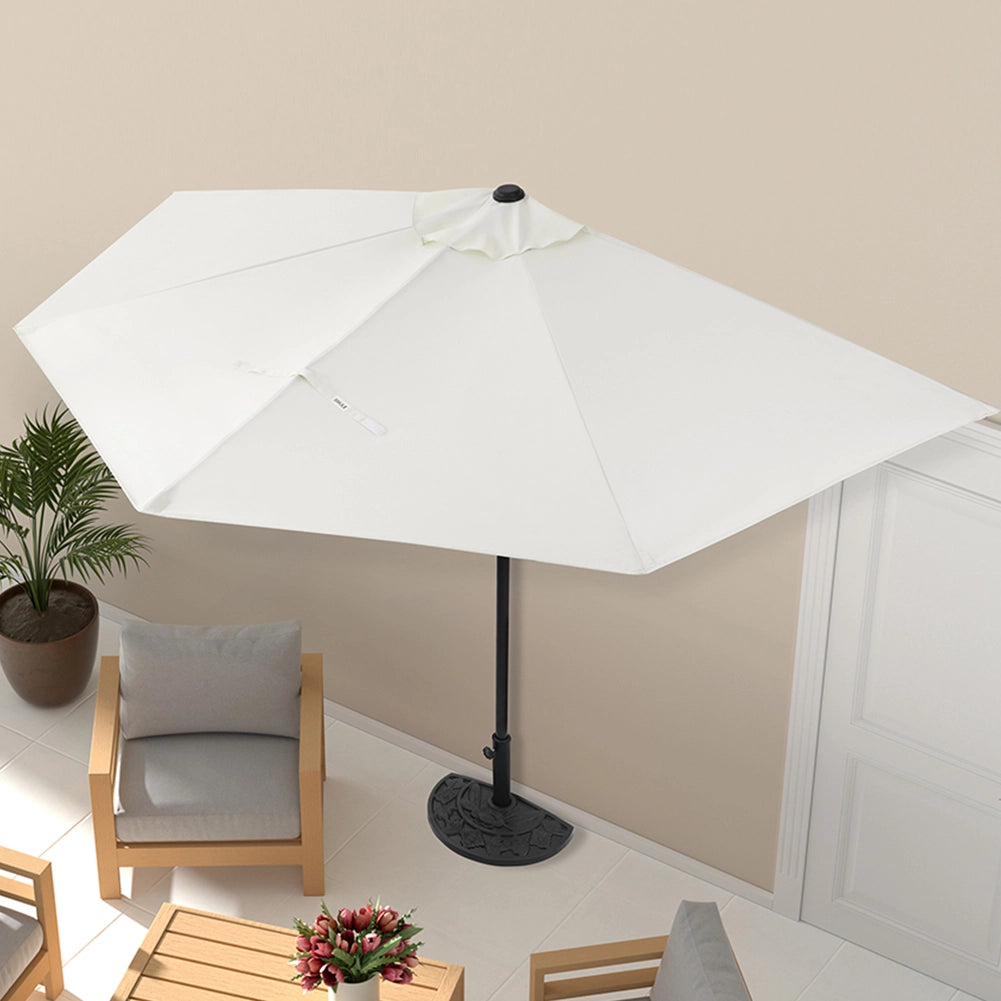 Ombrellone Mezzaluna a Parete da Giardino Parasole a Muro Esterno Beige 270 cm