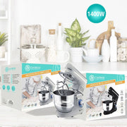 Trade Shop - Impastatrice Robot Da Cucina Con Accessori 1400 Watt Mixer Tx-8246 Con Ciotola -