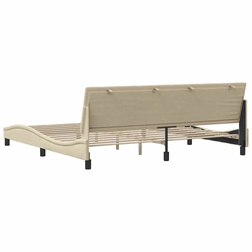 Giroletto senza Materasso Hanko Crema 200x200 cm in Tessuto 3310417