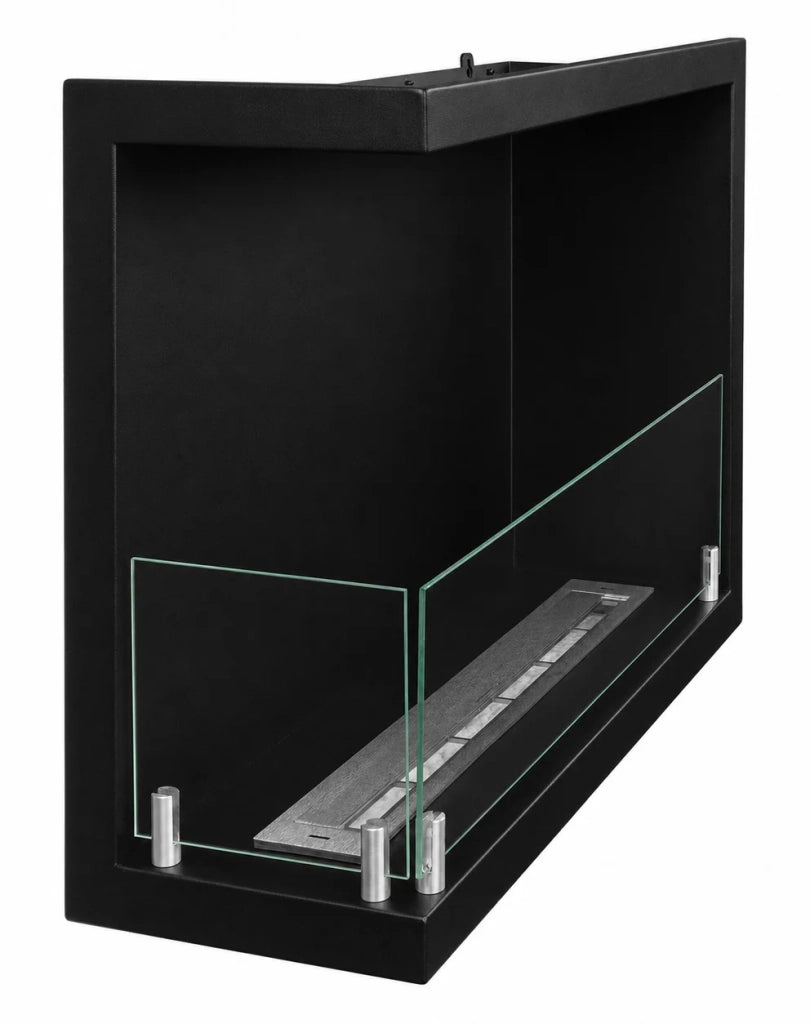 Camino a bioetanolo da incasso ad angolo biocamino angolare 60x45 SUTRI 60 SX