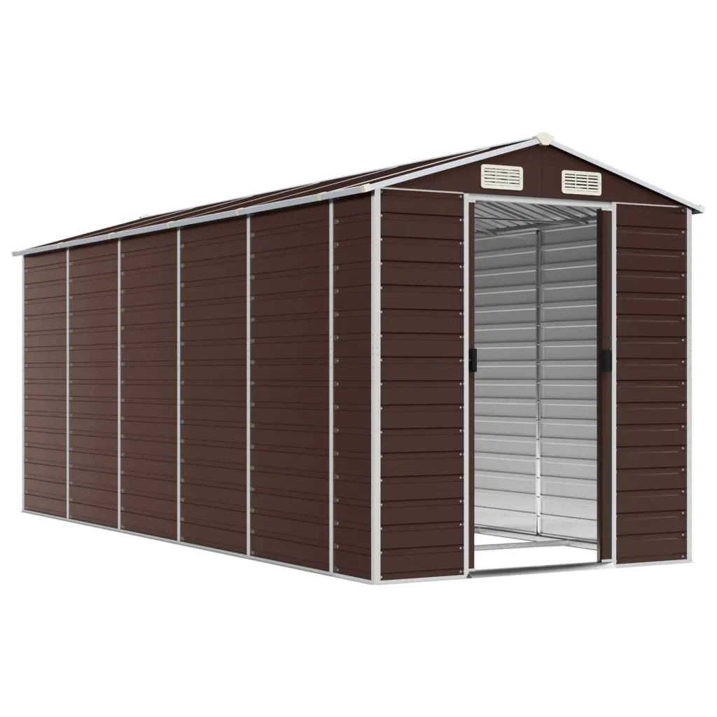 Capanno da Giardino Marrone 191x470x198 cm in Acciaio Zincatocod mxl 122411