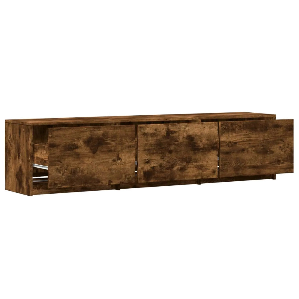 Mobile TV con LED-Credenza per TV Quercia Affumicata 165 x 34 x 40 cm