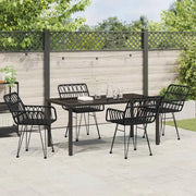 Set da Pranzo per Giardino 5 pcs Nero