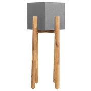 Fioriera in Cemento Sintetico colore Grigio Base in Legno Quadrata 30 x 30 cm esterno giardino