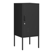 Comodino comodino cassettiera mobile contenitore con maniglia a sinistra acciaio 82 x 35 x 35 cm nero 03_0011012