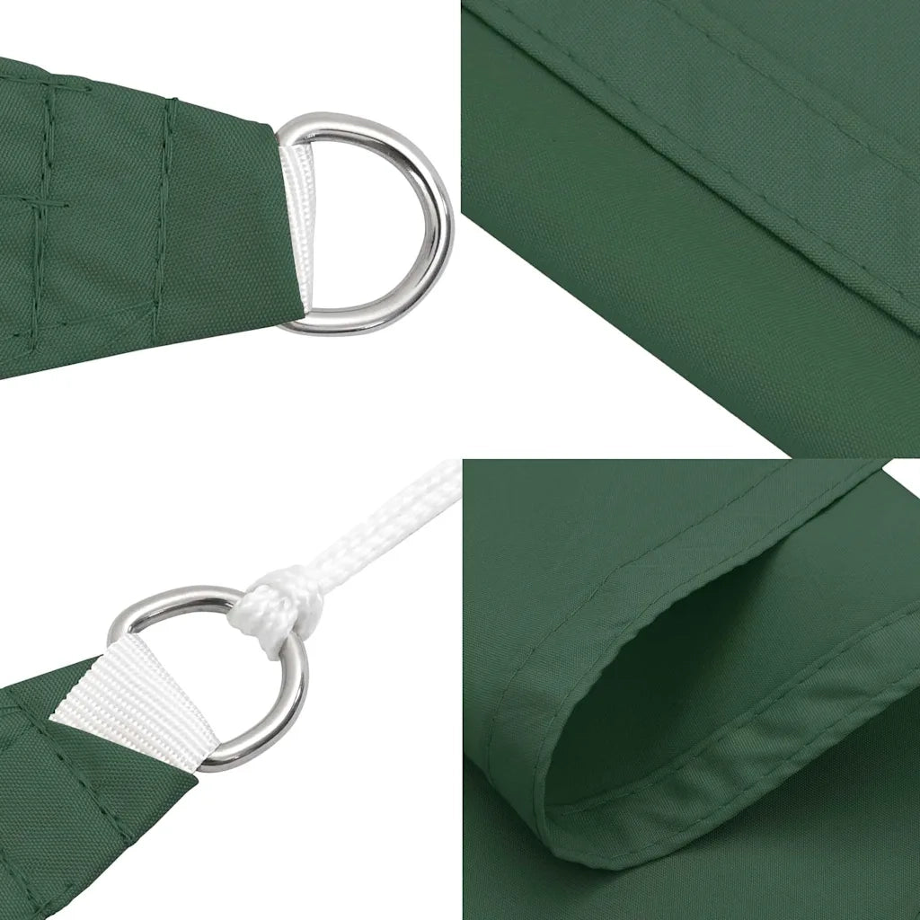 Parasole a Vela Oxford Triangolare 5x5x6 m Verde Scuro