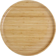 Tavoli di bambù riciclabili, 100% tavoli di bambù, piatti rotondi in legno, piatti di bambù, piatti piatti, servizio da tavola, piatti in legno, piatti riciclabili, set di 4 x 30 cm