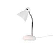 Lampada da scrivania HARVEY bianca metallo E27 RL 33cm