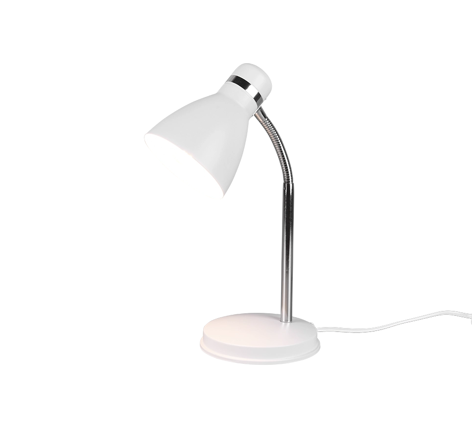 Lampada da scrivania HARVEY bianca metallo E27 RL 33cm