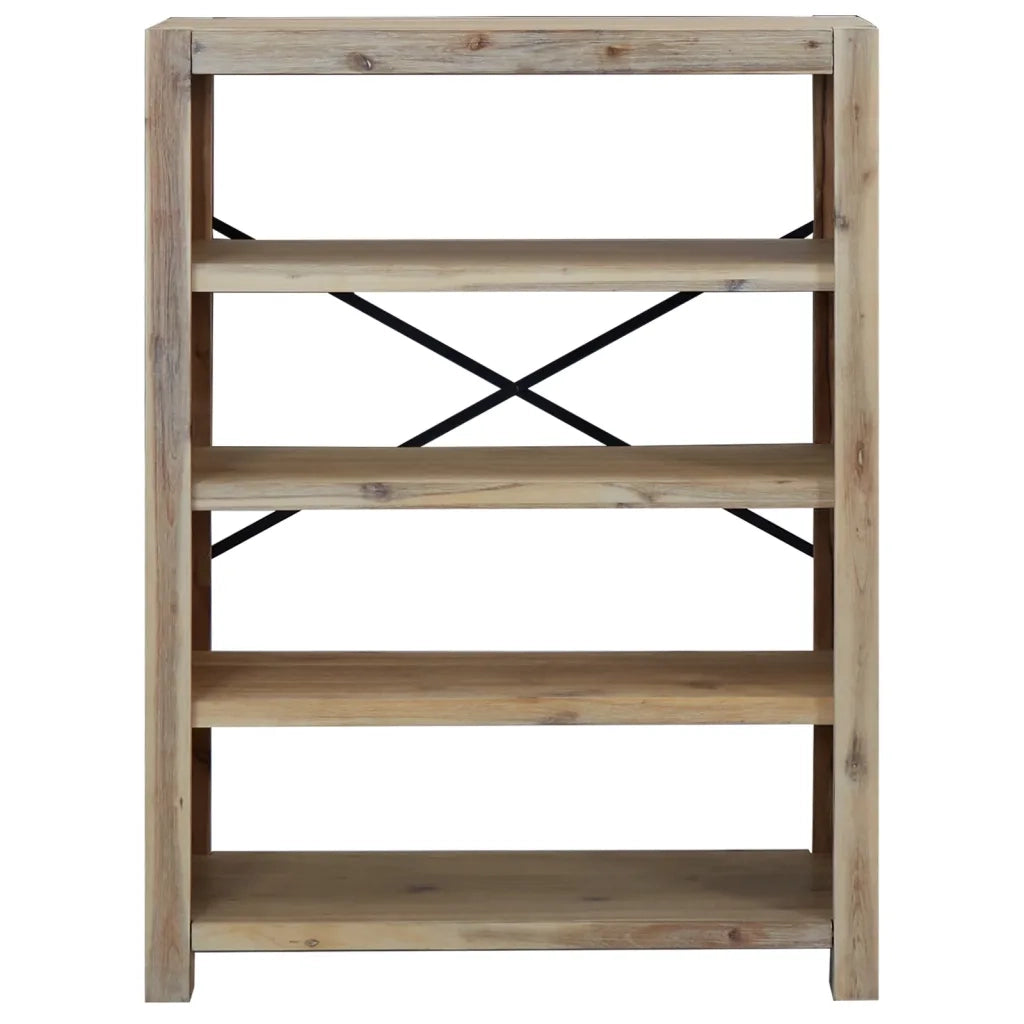 Libreria a 4 Ripiani 80x30x110 cm in Legno Massello di Acacia 345085
