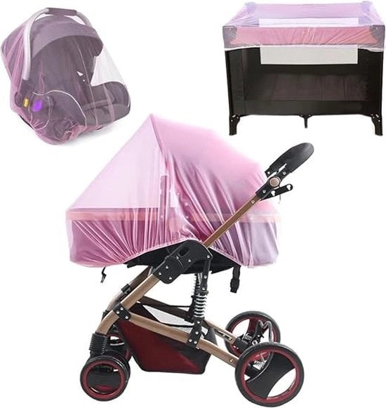 Insecticida universale per passeggini, rete antisfide per passeggini, passeggino, rete antisfide, rete insetticida per passeggini, passeggino, lettino per bambini, colore rosa