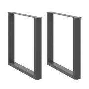 Set di 2 gambe per tavolo da pranzo a forma di U regolabili ultra-resistenti 90 x 72-73 cm stile moderno acciaio antracite 02_0057434