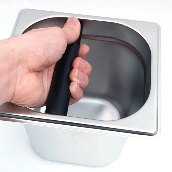 Scusa il contenitore di rifiuti in acciaio inossidabile da 15 cm - cassettone per residui di caffè e scarti con maniglia