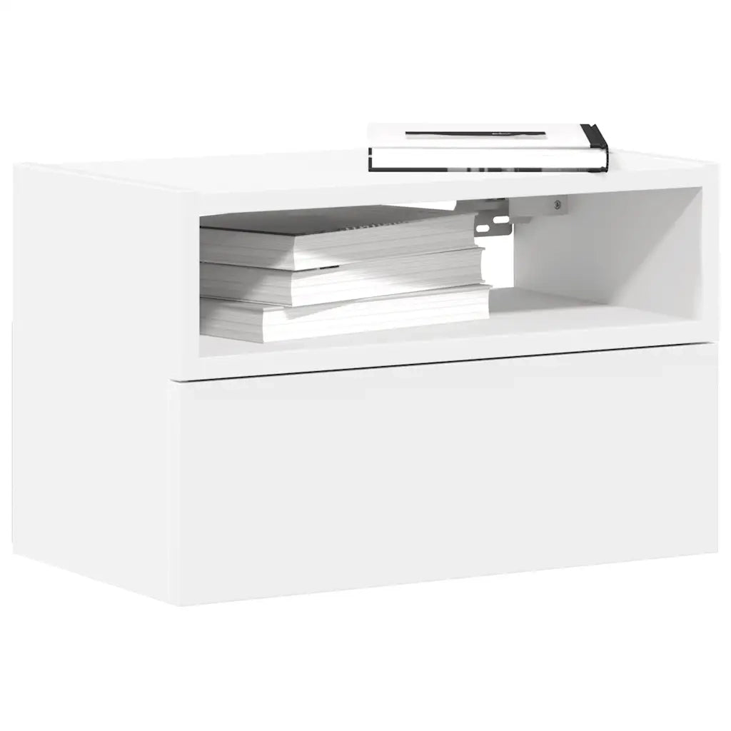 vidaXL Comodini a Muro 2 pz Bianchi 45x26x28,5 cm