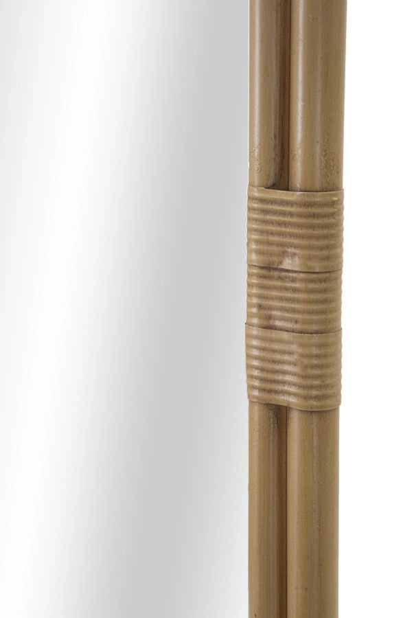 Specchio da Terra Panama 77,5x3,3x151 cm in Ferro e Plastica Marrone