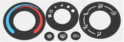 Regolatore di Clima Riparazione Etichetta - Compatibile con Chevrolet Equinox/Pontiac Torrent - Materiale Vinile - 18cm x 7cm - Ripristina Aspetto Estetico - Etichette per Knop
