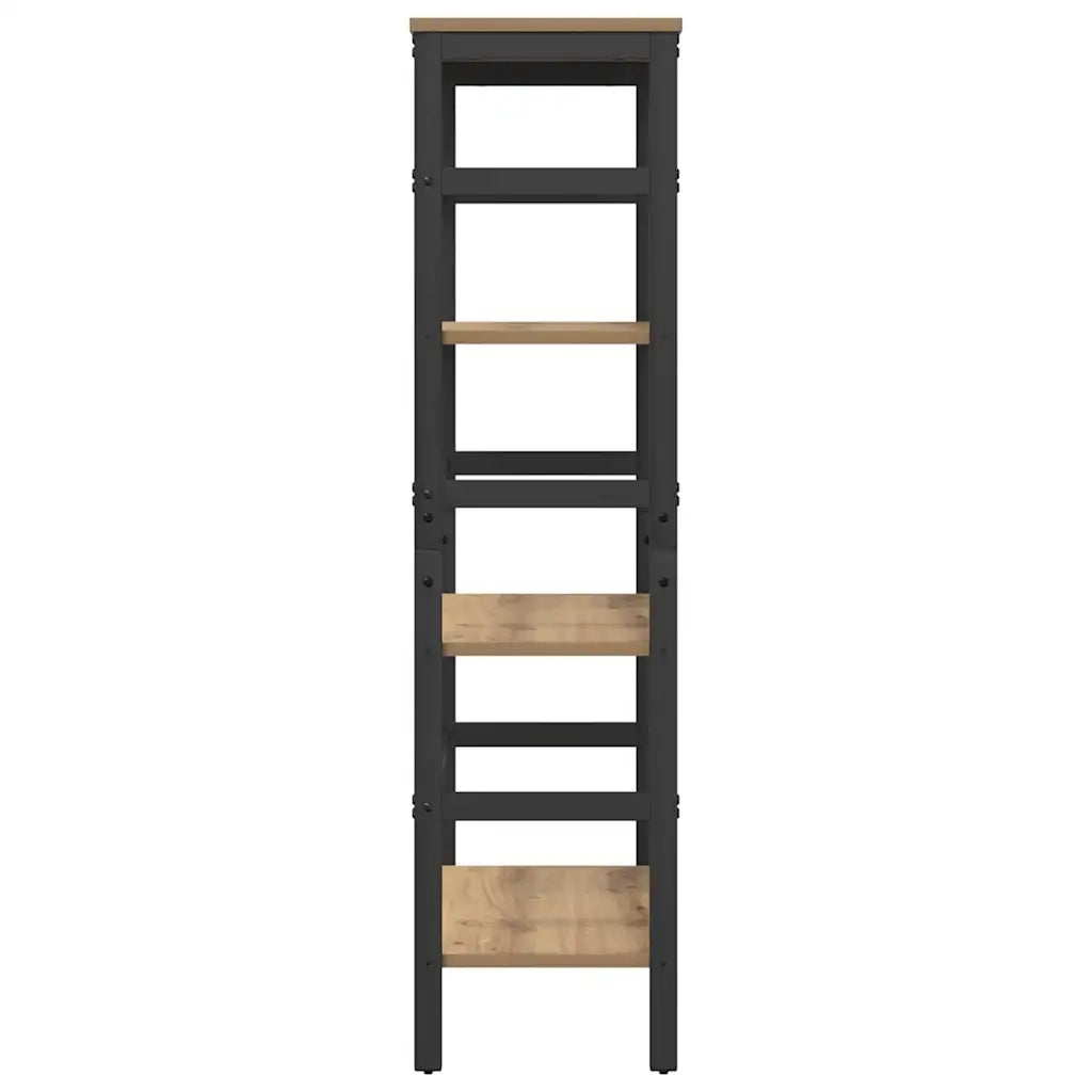 Libreria-Scaffale per Libri-Mobile di Stoccaggio Rovere artigianale 60 x 29,5 x 115 cm