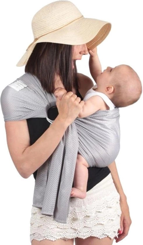Porta bebè ergonomico e regolabile in tessuto Oeko-Tex - estivo - 0 a 36 mesi - 15 kg.