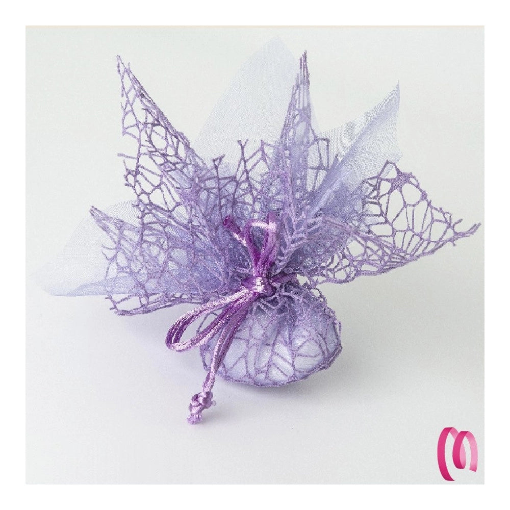 Trade Shop - 20 Sacchetti Velo Veletti Organza Rete Tulle Per Confetti Matrimonio Bomboniere -