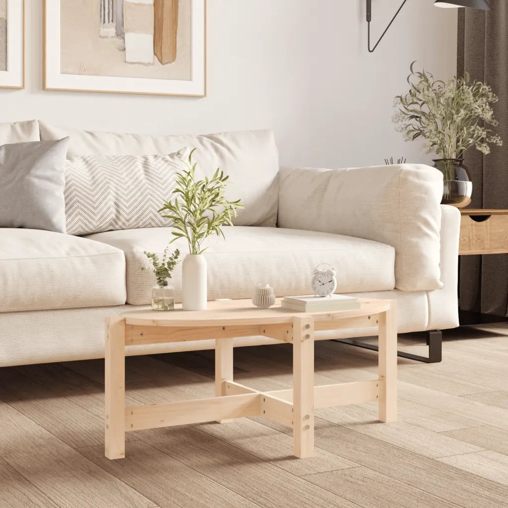 Tavolino da Salotto-Tavolino da soggiorno-Tavolo 87x48x35 cm in Legno Massello di Pino