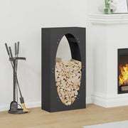 Rastrelliera per Legna da Ardere Nera 50x23x100 cm 864181