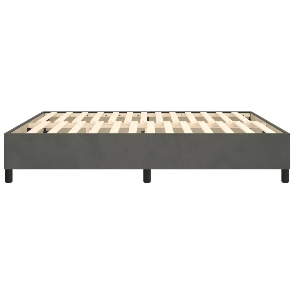 Struttura Letto a Rete a Molle Grigio Scuro 180x200 cm Velluto