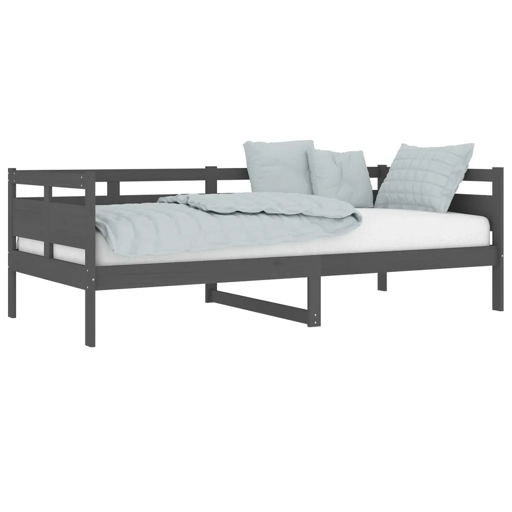 Dormeuse Grigia in Legno Massello di Pino 90x200 cm 820299