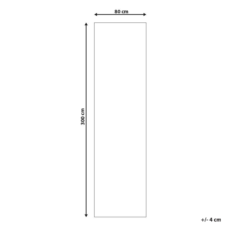 Tappeto Runner Verde e Beige Juta 80 x 300 cm Motivo geometrico Tessuto a mano Boho Corridoio Camera da letto