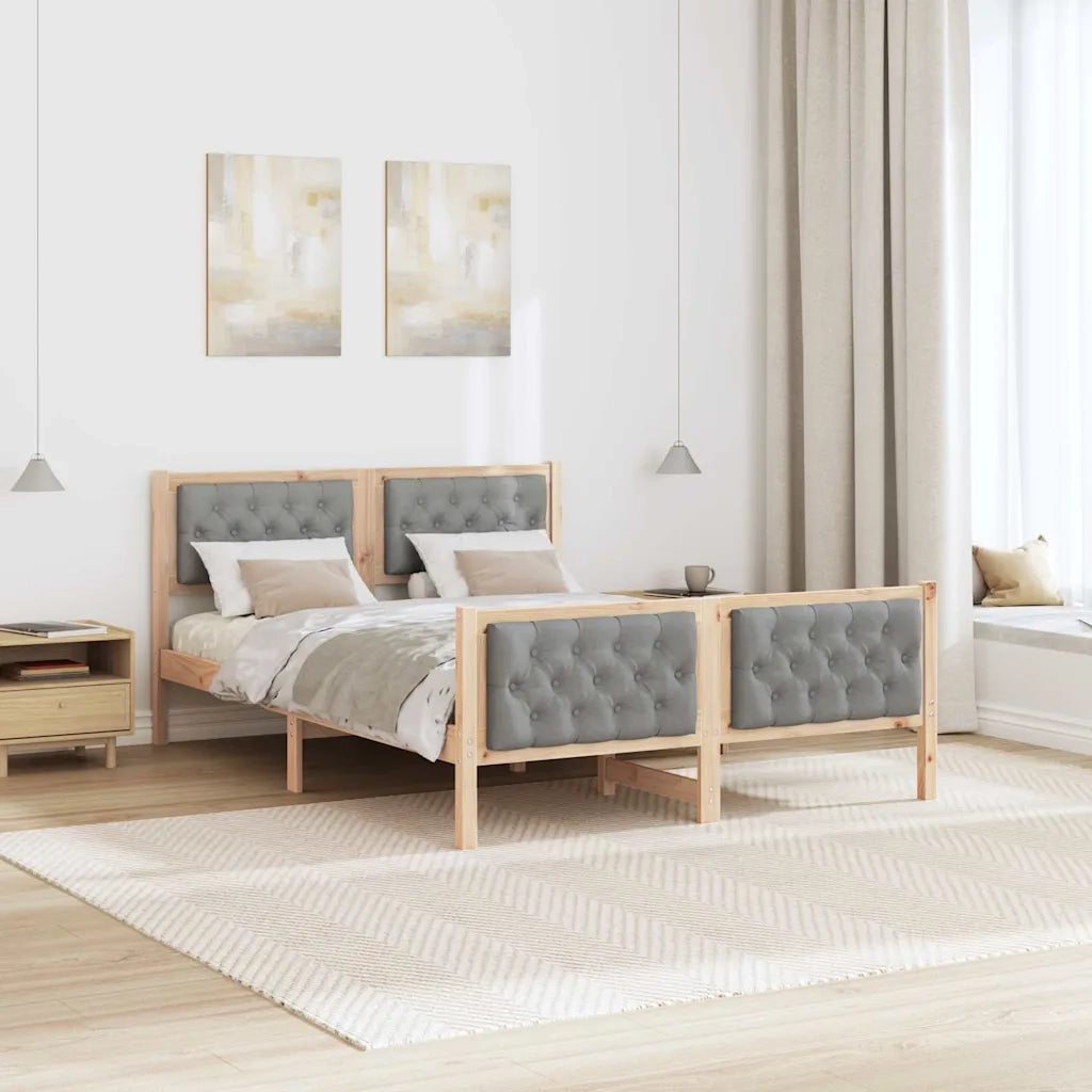 Struttura del letto Grigio chiaro 140 x 200 cm Pino massello 3394288