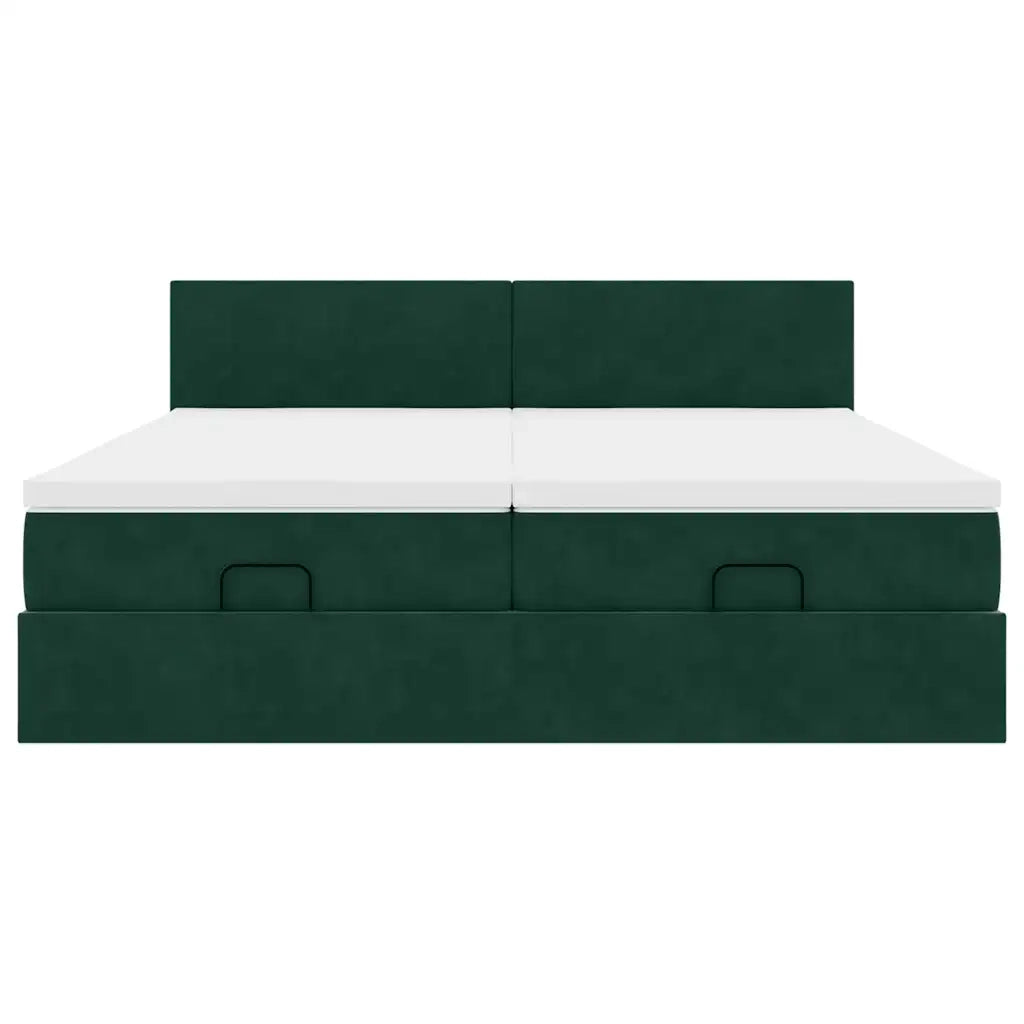 Struttura Letto Pouf con Materassi 160x200 cm Velluto 3312902