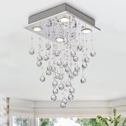Lampada da soffitto per bagno - Lampada da soffitto in incasso per sala da pranzo-camera da letto-camera da soggiorno 4 lampadine LED - Larghezza 35 cm Altezza 50 cm
