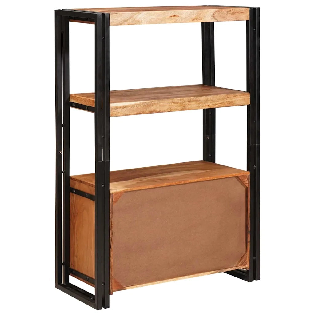Libreria con Porte Marrone Legno massello di acacia e metallo 4104770
