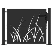 Cancello da giardino con blocco Nero 110 x 105 cm CFW5048025