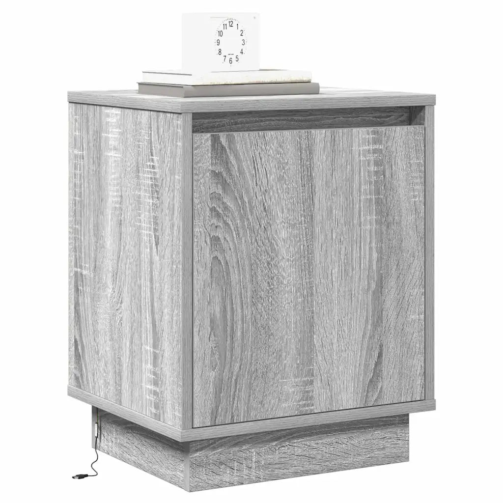 Armadio da Notte Grigio 39 x 34,5 x 50 cm Legno multistrato 869604