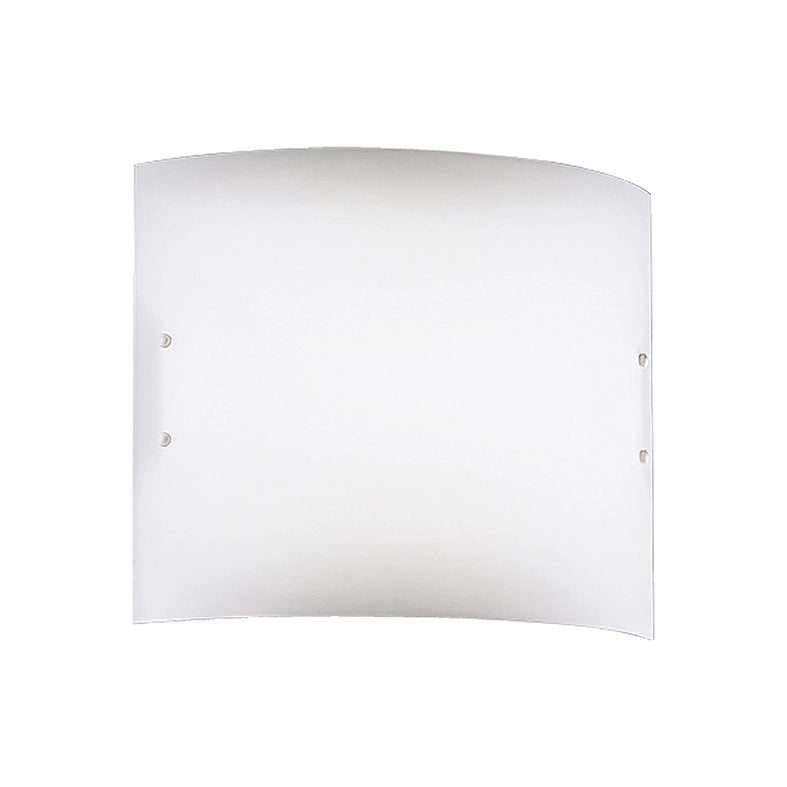 Applique Scilla 36cm E27 in metacrilato opale satinato, lampada da parete e soffitto per interni IP20, 75W, colore bianco - Rossini Illuminazione