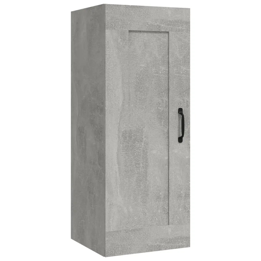 Armadietto a Muro Grigio Cemento 35x34x90 cm Legno Multistrato 812478