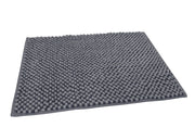 Tappeto Bagno Doccia Antiscivolo In Ciniglia Super Assorbente Modello Dots - 50x80 - Nero