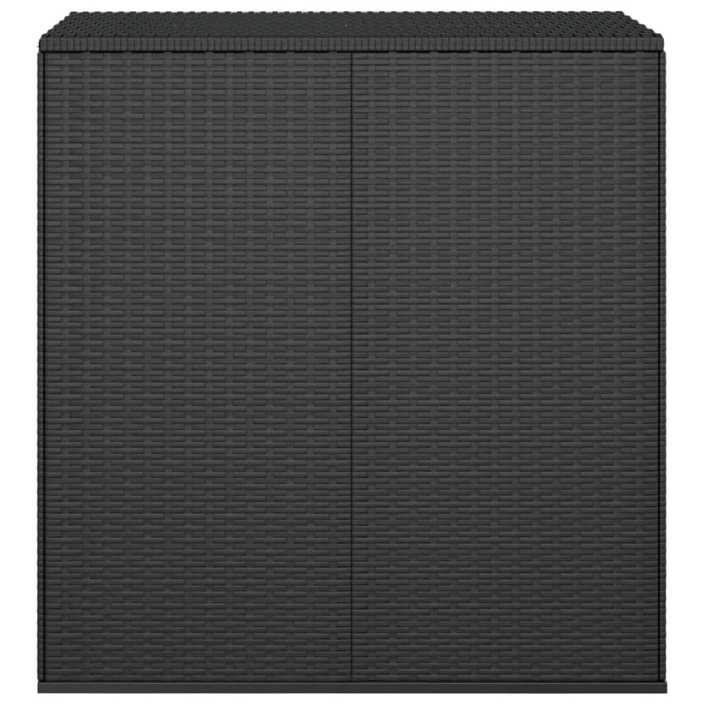 Contenitore per cuscini contenitore da giardino in resina intrecciata 100 x 49 x 103,5 cm nero 02_0013156