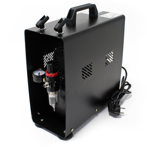 Compressore per aerografo AF189A, monocilindro con serbatoio aria e pressione max di 6 bar